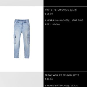 Zara High Stretch Cargo Jeans